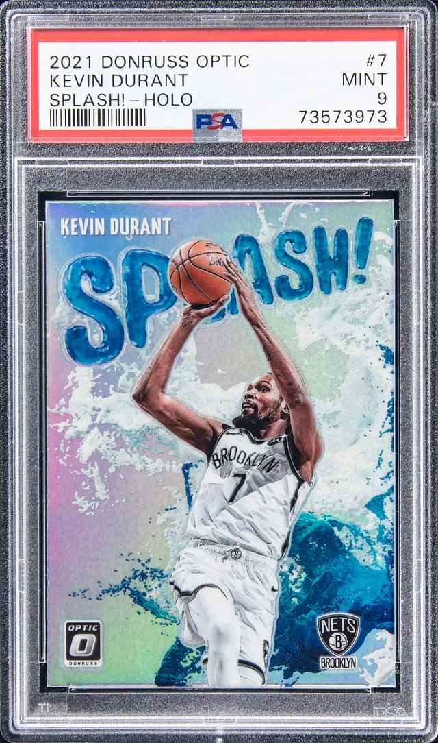 2021-22 Panini Donruss Optic Kevin Durant Splash! Holo #7 card image