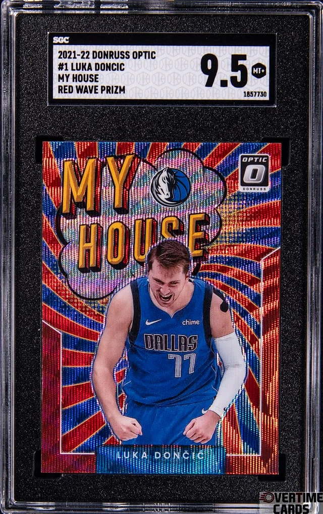 2021-22 Panini Donruss Optic Luka Doncic My House Red Wave Prizm #1 card image
