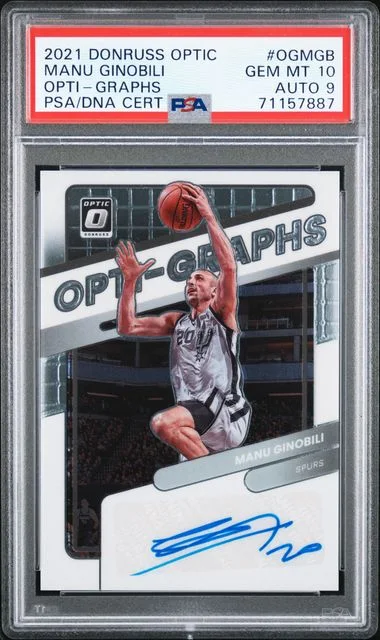 2021-22 Panini Donruss Optic Manu Ginobili Opti-Graphs #OG-MGB card image