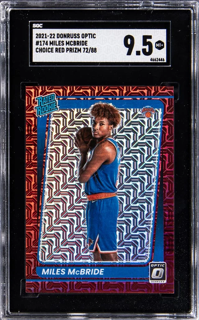 2021-22 Panini Donruss Optic Miles McBride Choice Red Prizm #174 card image