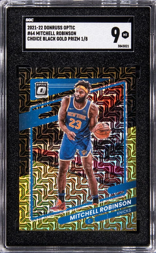 2021-22 Panini Donruss Optic Mitchell Robinson Choice Black Gold Prizm #64 card image