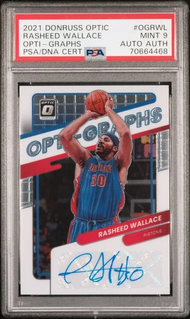 2021-22 Panini Donruss Optic Rasheed Wallace Opti-Graphs #OG-RWL card image