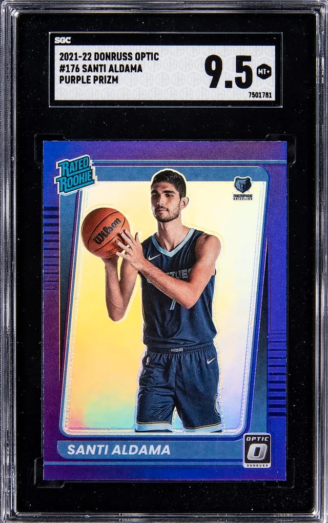 2021-22 Panini Donruss Optic Santi Aldama Purple Prizm #176 card image