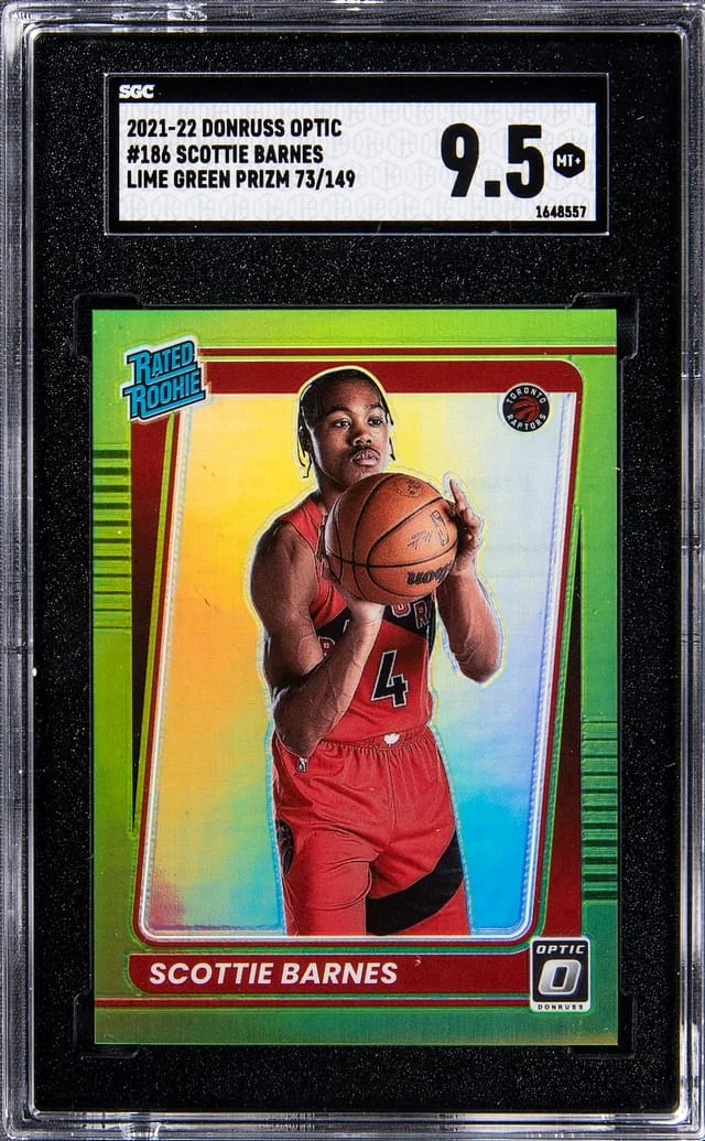 2021-22 Panini Donruss Optic Scottie Barnes Red Prizm #186 card image