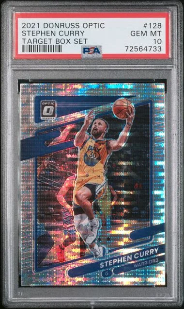 2021-22 Panini Donruss Optic Stephen Curry Black Velocity #128 card image