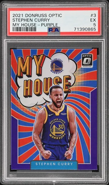 2021-22 Panini Donruss Optic Stephen Curry My House Holo #3 card image