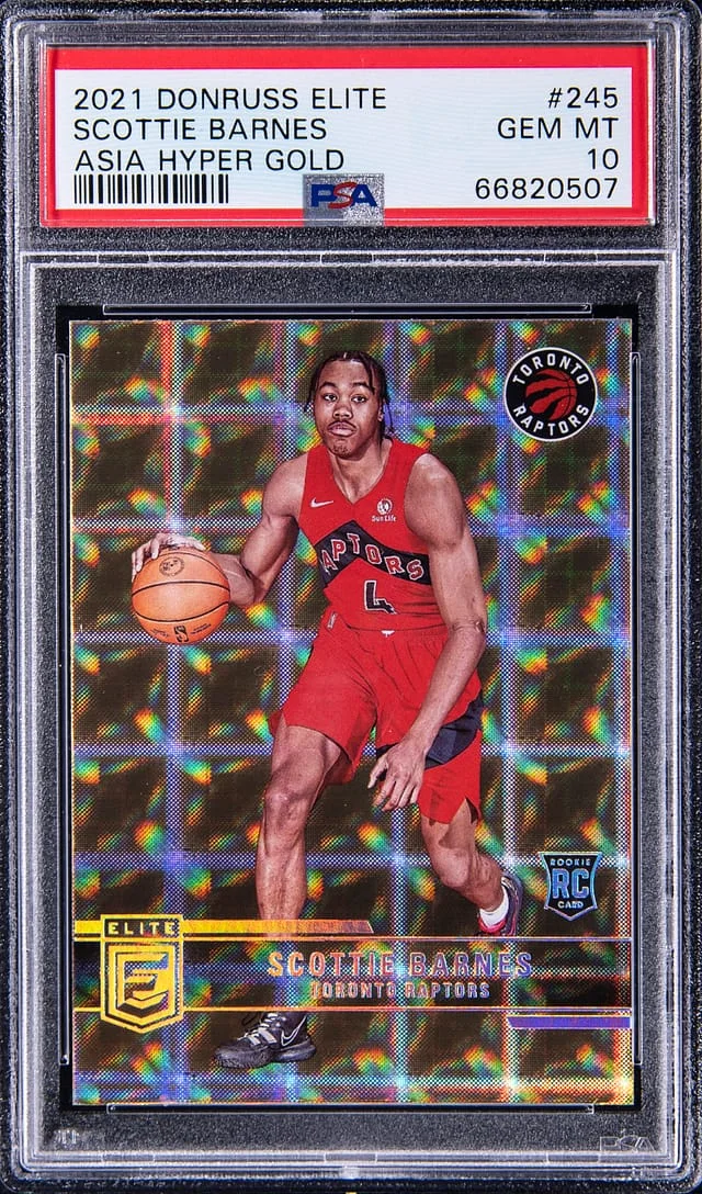 2021-22 Panini Donruss Scottie Barnes Elite Asia Hyper Gold #245 card image