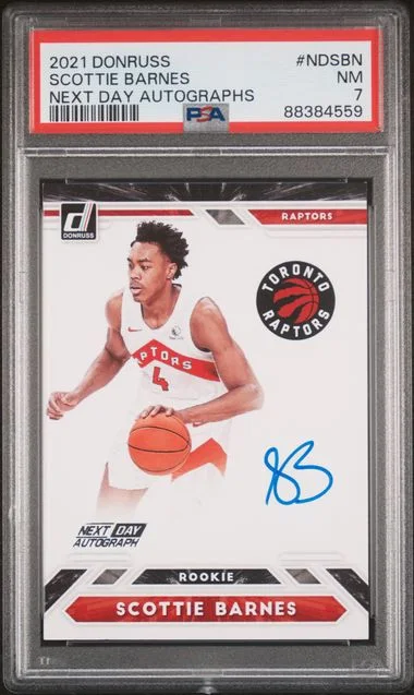 2021-22 Panini Donruss Scottie Barnes Next Day Autographs #ND-SBN card image