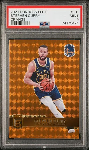 2021-22 Panini Donruss Stephen Curry Elite Orange #131 card image