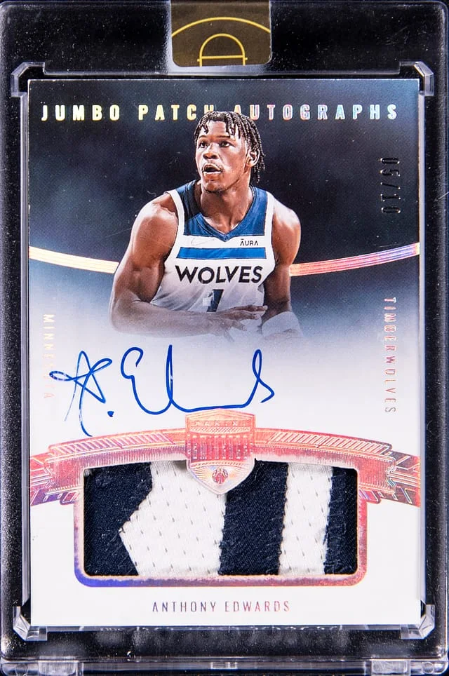 2021-22 Panini Eminence Anthony Edwards Jumbo Patch Autographs #JPA-AED card image