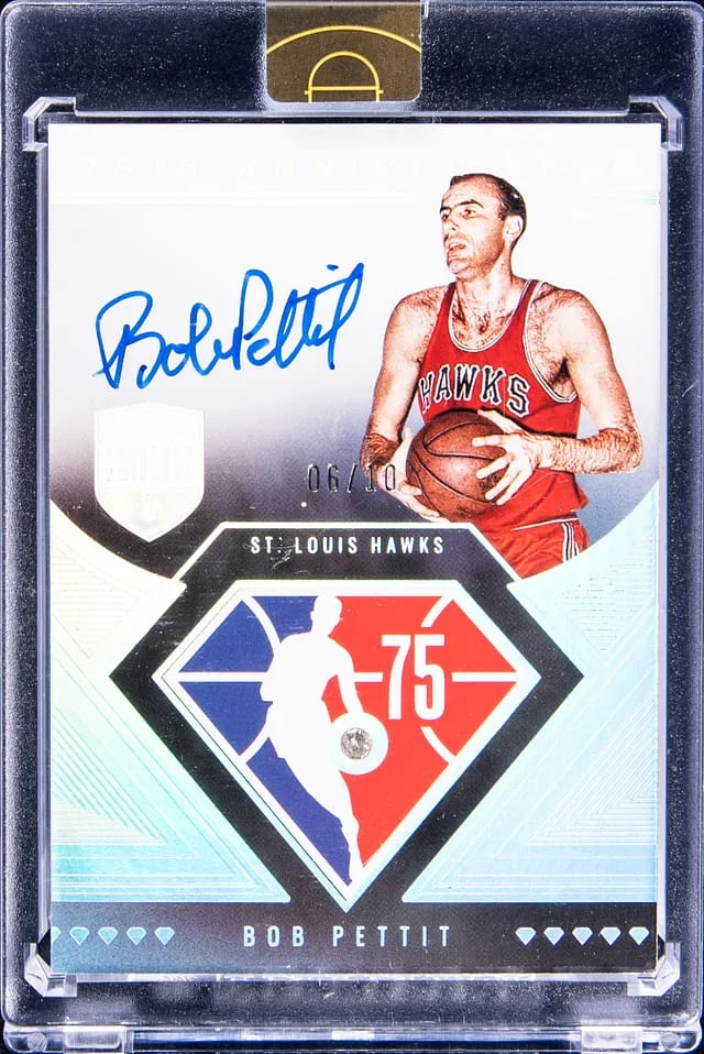 2021-22 Panini Eminence Bob Pettit 75th Anniversary #75-BOB card image