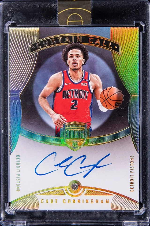 2021-22 Panini Eminence Cade Cunningham Curtain Call Autographs Gold #CCD-CAD card image