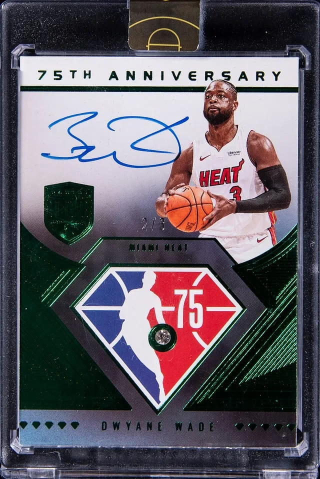 2021-22 Panini Eminence Dwyane Wade 75th Anniversary Autograph Emerald #75-DWY card image