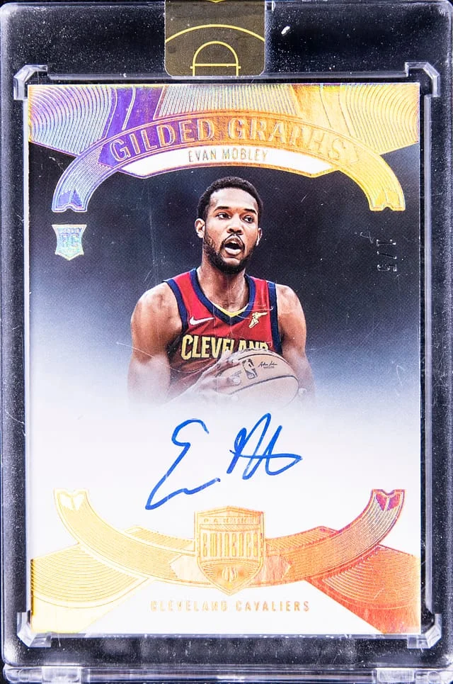 2021-22 Panini Eminence Evan Mobley Gilded Graphs Gold #GG-EVM card image