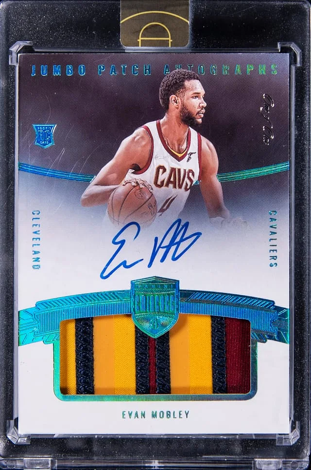 2021-22 Panini Eminence Evan Mobley Jumbo Patch Autographs Platinum #JPA-EVM card image