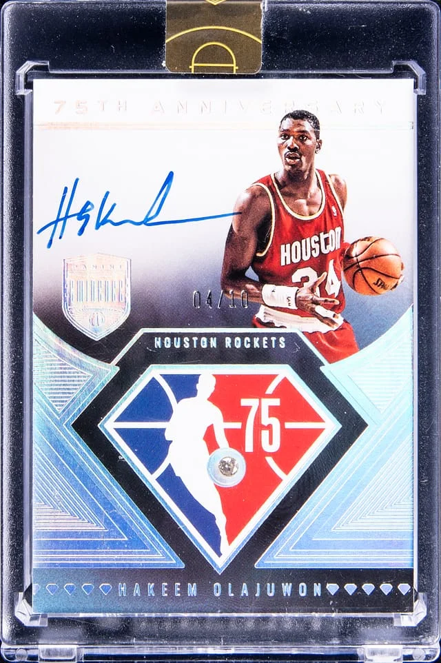 2021-22 Panini Eminence Hakeem Olajuwon 75th Anniversary #75-HOW card image