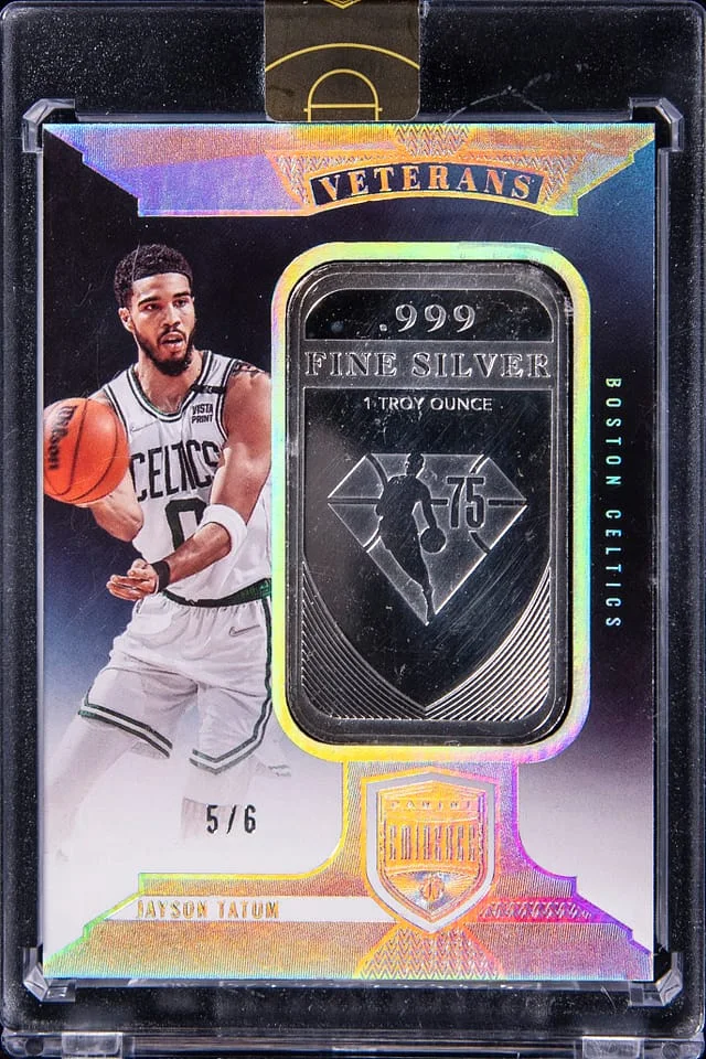 2021-22 Panini Eminence Jayson Tatum Veterans Silver Bar #VS-JTT card image