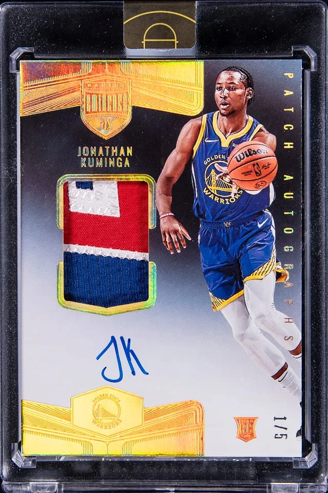 2021-22 Panini Eminence Jonathan Kuminga Patch Autograph Gold #PAU-JKU card image