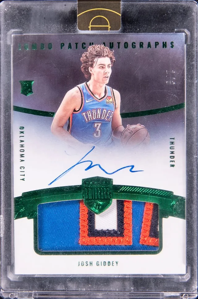 2021-22 Panini Eminence Josh Giddey Jumbo Game Worn Patch Autographs #JPA-JGD card image