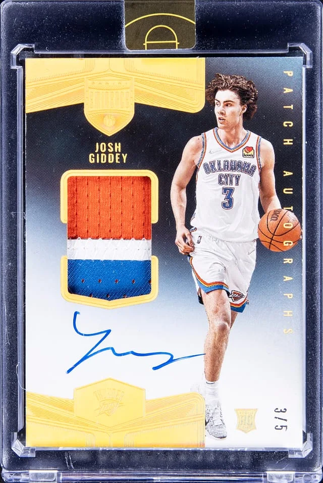 2021-22 Panini Eminence Josh Giddey Patch Autograph (RPA) Gold #PAU-JGD card image