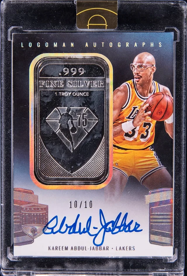2021-22 Panini Eminence Kareem Abdul-Jabbar Logoman Autographs #LA-KAJ card image