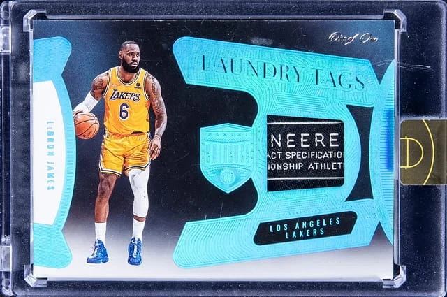 2021-22 Panini Eminence LeBron James Laundry Tags #LT-LBJ card image