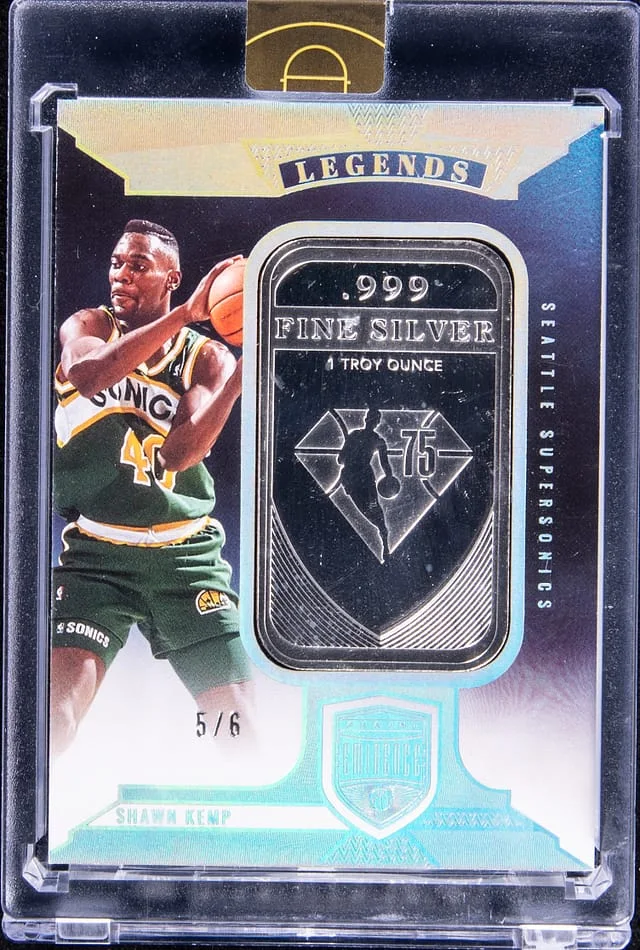 2021-22 Panini Eminence Shawn Kemp Legends Silver Bar #LS-SKP card image