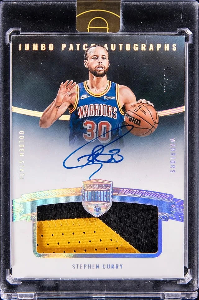2021-22 Panini Eminence Stephen Curry Jumbo Patch Autographs #JPA-SCU card image