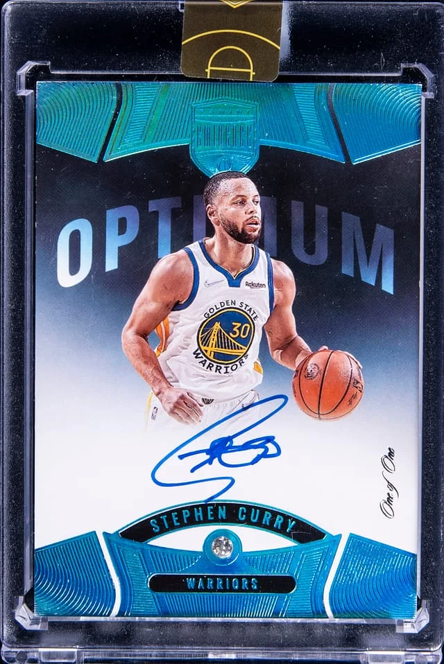 2021-22 Panini Eminence Stephen Curry Optimum Diamond Autographs Platinum #ODA-SCU card image