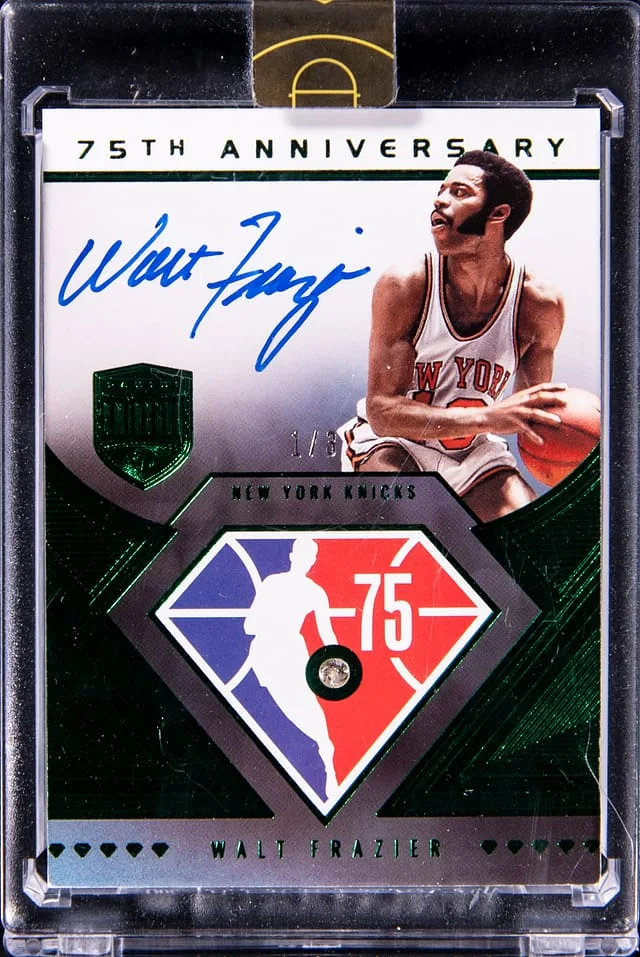 2021-22 Panini Eminence Walt Frazier 75th Anniversary Diamond Signatures #75-WFR card image