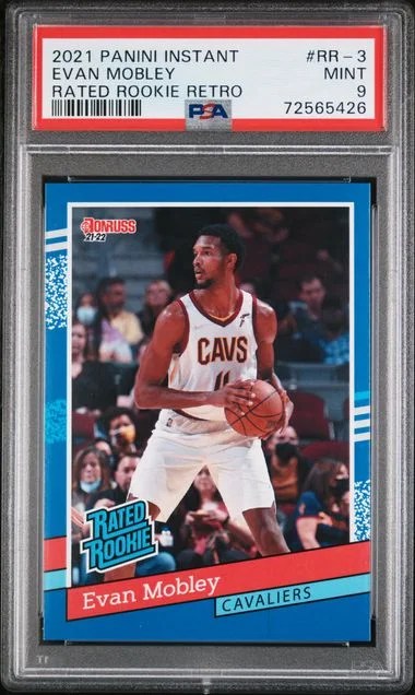 2021-22 Panini Evan Mobley Instant Rated Retro #RR-3 card image