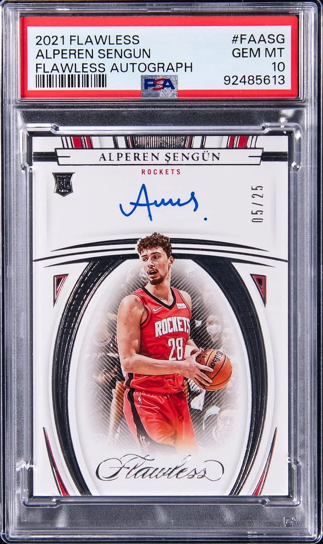 2021-22 Panini Flawless Alperen Sengun Autograph #FA-ASG card image