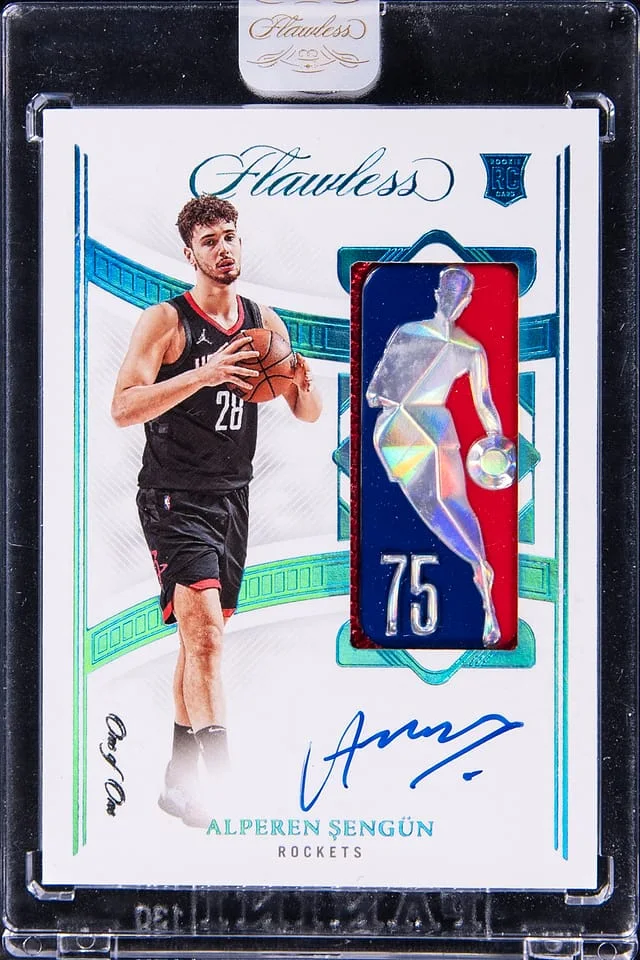 2021-22 Panini Flawless Alperen Sengun Logoman Autographs #LMA-ASG card image