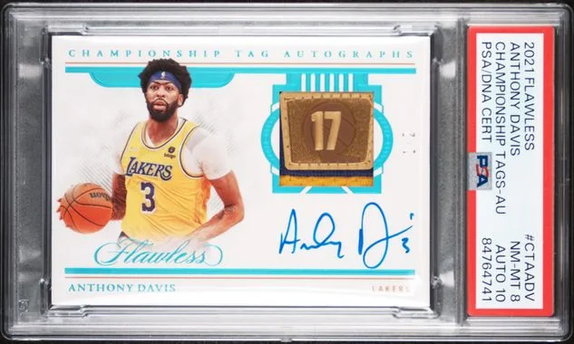 2021-22 Panini Flawless Anthony Davis Championship Tags Autographs #CTA-ADV card image