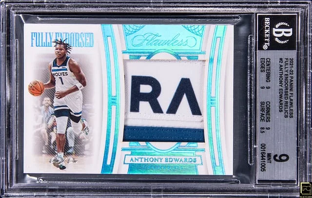 2021-22 Panini Flawless Anthony Edwards Fully Endorsed Relics #FE-ANT card image