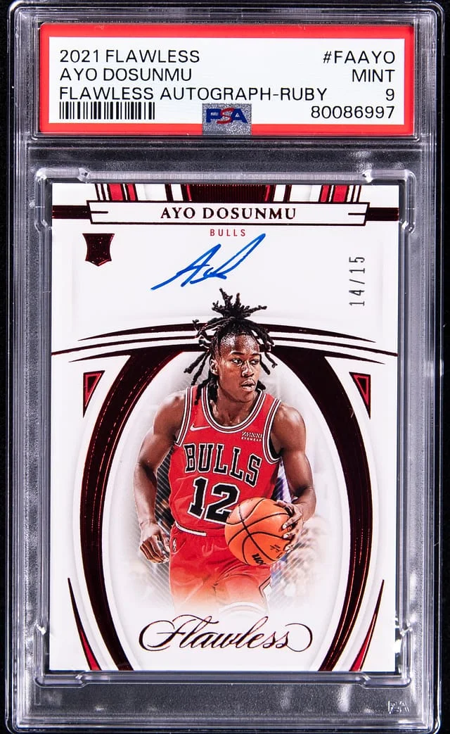 2021-22 Panini Flawless Ayo Dosunmu Autograph Ruby #FA-AYO card image