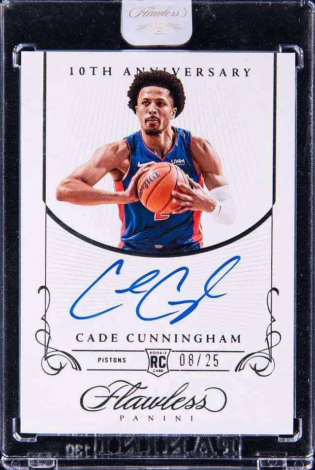 2021-22 Panini Flawless Cade Cunningham 10th Anniversary Autographs #10A-CCU card image