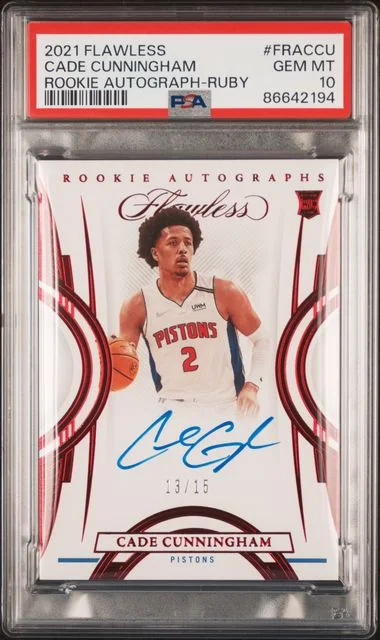 2021-22 Panini Flawless Cade Cunningham Autographs Ruby #FRA-CCU card image