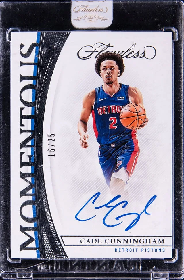 2021-22 Panini Flawless Cade Cunningham Momentous Autograph #MMA-CCH card image