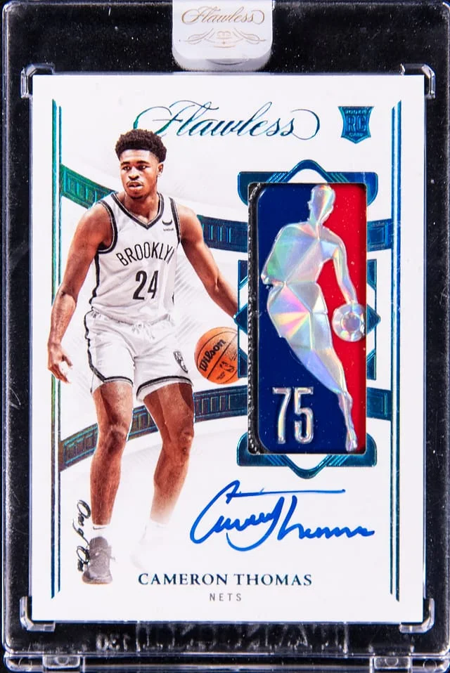 2021-22 Panini Flawless Cameron Thomas Logoman Autographs #LMA-CAM card image