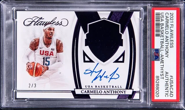 2021-22 Panini Flawless Carmelo Anthony USA Basketball Amethyst #USACAD card image