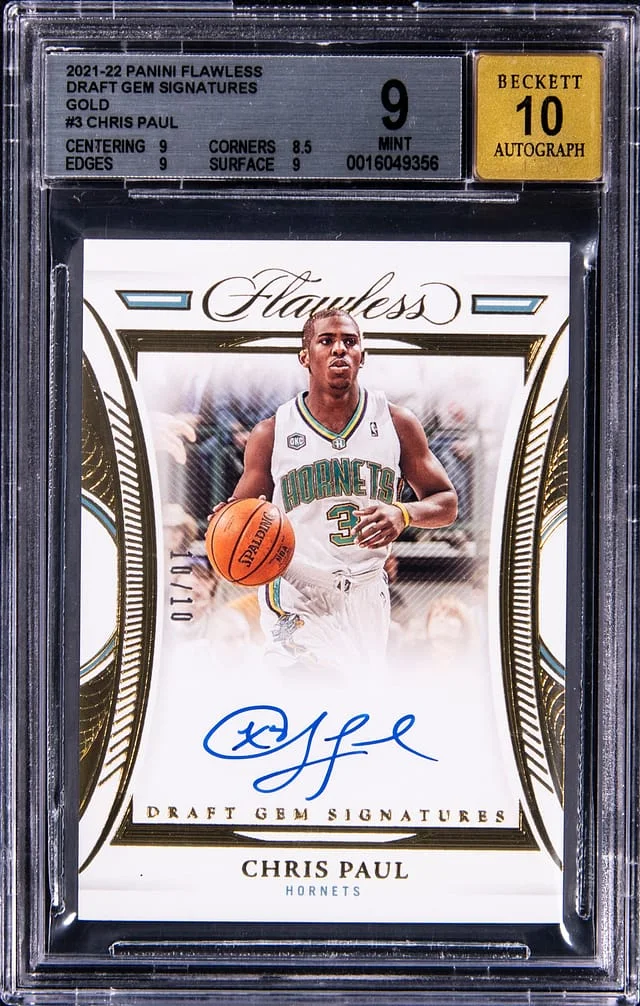 2021-22 Panini Flawless Chris Paul Draft Gem Signatures Gold #3 card image