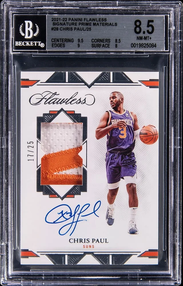 2021-22 Panini Flawless Chris Paul Signature Prime Materials #SPM-CP3 card image