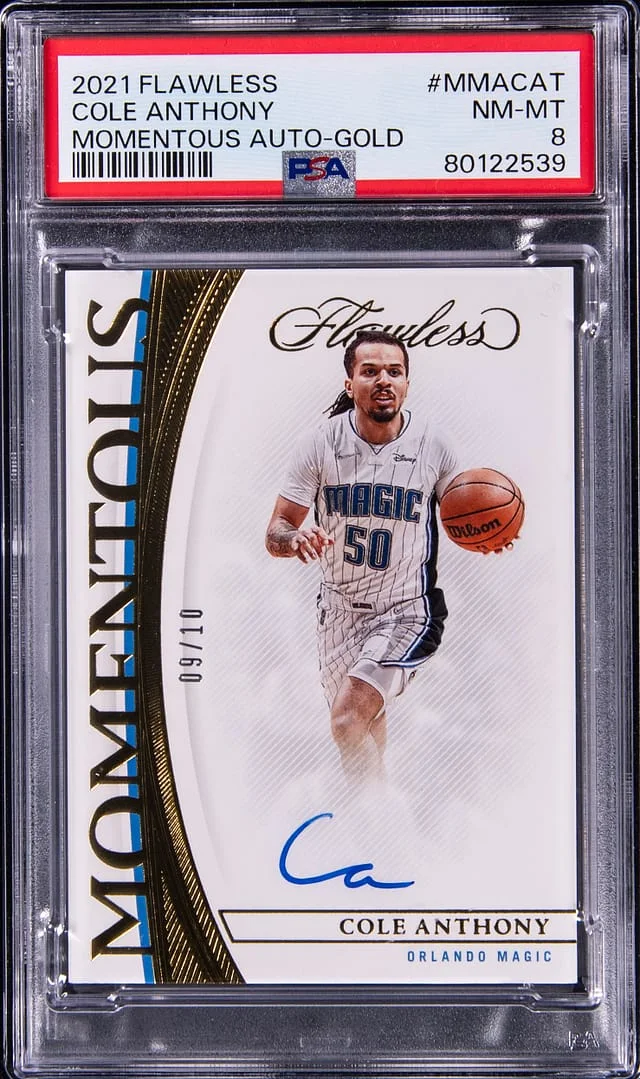 2021-22 Panini Flawless Cole Anthony Momentous Autograph Gold #MMA-CAT card image