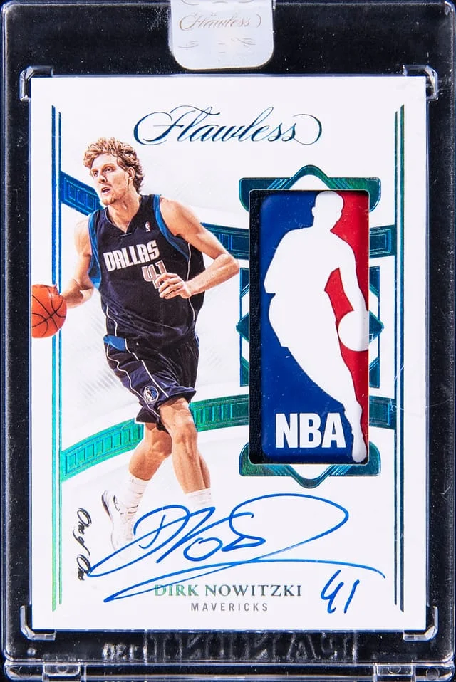 2021-22 Panini Flawless Dirk Nowitzki Logoman Autographs #LMA-DNW card image