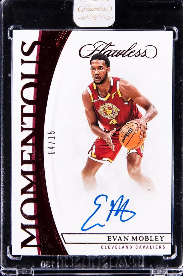 2021-22 Panini Flawless Evan Mobley Momentous Autograph #MMA-EVM card image
