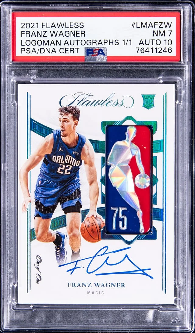 2021-22 Panini Flawless Franz Wagner Logoman Autographs #LMA-FZW card image