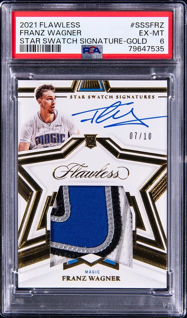 2021-22 Panini Flawless Franz Wagner Star Swatch Signatures #SSS-FRZ card image