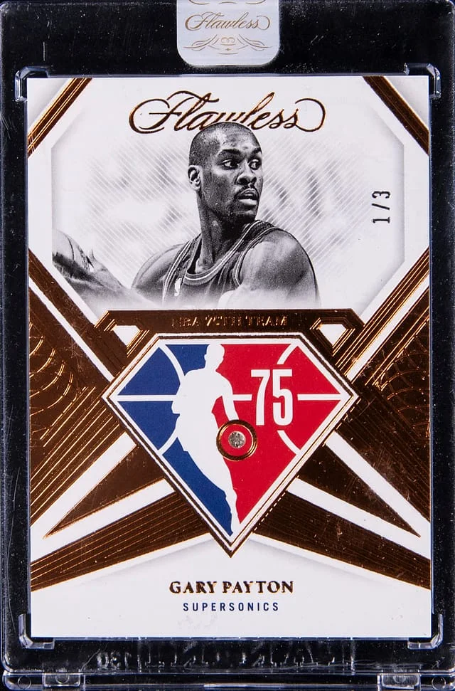 2021-22 Panini Flawless Gary Payton Diamond NBA 75th Team #130 card image