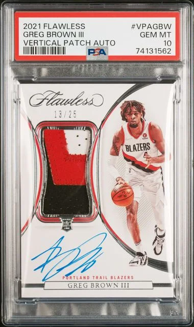 2021-22 Panini Flawless Greg Brown III Vertical Patch Autographs #VPA-GBW card image